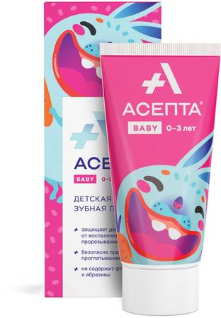 Фото Асепта Baby, гелевая зубная паста (от 0 до 3 лет), 50 мл