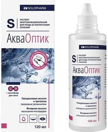 Фото АкваОптик, раствор для обработки и хранения линз, 120 мл