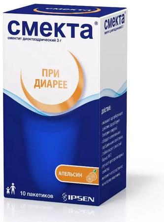 Фото Смекта, порошок (апельсин), пакетик 3 г, 10 шт.