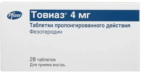 Фото Товиаз, таблетки пролонг. 4 мг, 28 шт.