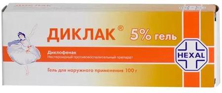 Фото Диклак, гель 5%, 100 г Фото Диклак, гель 5%, 100 г