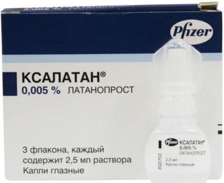 Фото Ксалатан, капли глазные 0.005%, флакон-капельницы 2.5 мл, 3 шт.