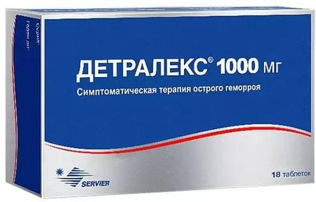 Фото Детралекс, таблетки покрыт. плен. об. 1000 мг, 18 шт.