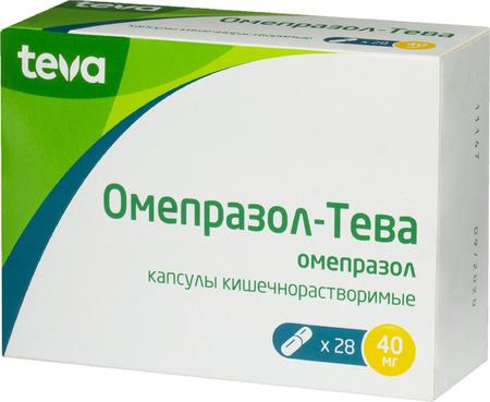 Фото Омепразол-Тева, капсулы 40 мг, 28 шт.