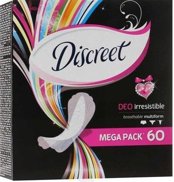 Фото Discreet Deo Irresistible Multiform Trio, прокладки ежедневные, 60 шт. Фото Discreet Deo Irresistible Multiform Trio, прокладки ежедневные, 60 шт.
