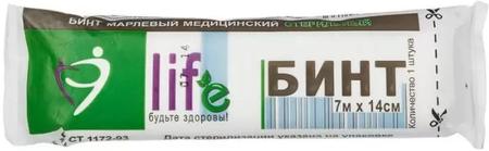 Фото Бинт марлевый стерильный «Лайф»/Life (Эвтекс), 7 м х 14 см