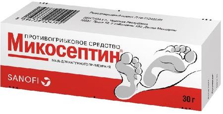 Фото Микосептин, мазь, 30 г