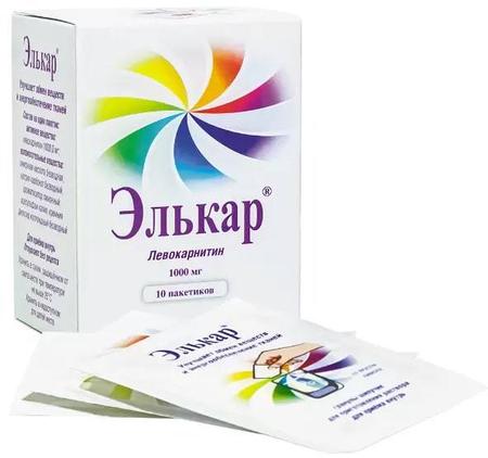 Фото Элькар, гранулы 1000 мг, 10 шт.