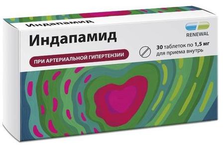 Фото Индапамид, таблетки пролонг. покрыт. плен. об. 1.5 мг, 30 шт.