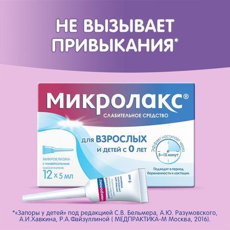 Фото Микролакс, раствор для ректального введения (микроклизмы) 5 мл, 12 шт.