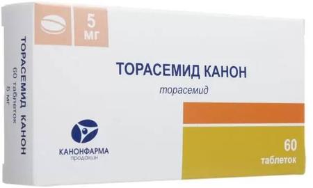 Фото Торасемид Канон, таблетки 5 мг, 60 шт.