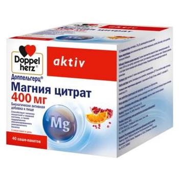 Фото Доппельгерц Магния цитрат 400 мг, саше, 40 шт.