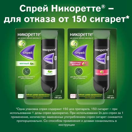 Фото Никоретте, спрей фруктово-мятный для рта, 150 доз (13.2 мл)