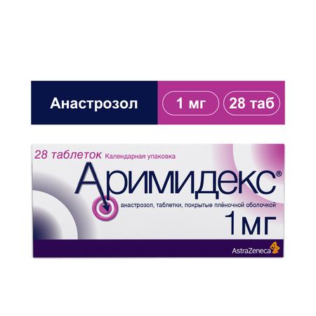 Фото Аримидекс, таблетки в плёночной оболочке 1 мг, 28 шт.
