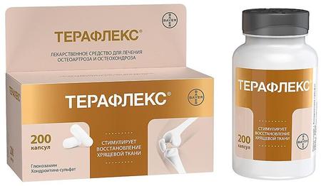 Фото Терафлекс, капсулы 500 мг+400 мг, 200 шт.