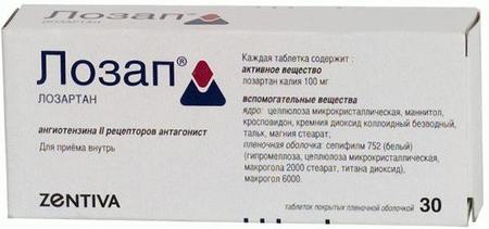Фото Лозап, таблетки покрыт. плен. об. 100 мг, 30 шт.