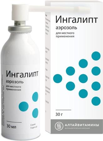 Фото Ингалипт, аэрозоль (Алтайвитамины), 30 мл