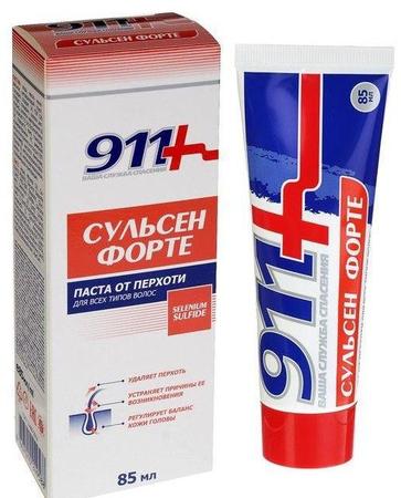 Фото 911 Сульсен форте, паста от перхоти, 85 мл