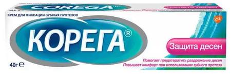 Фото Корега Защита Десен, крем для фиксации зубных протезов, 40 г