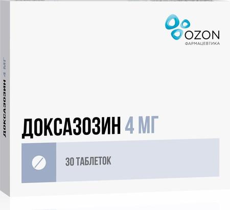 Фото Доксазозин, таблетки 4 мг, 30 шт.