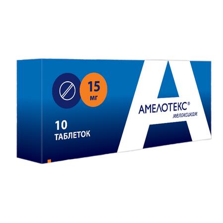 Фото Амелотекс, таблетки 15 мг, 10 шт.