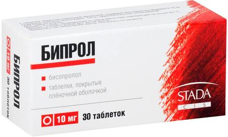 Фото Бипрол, таблетки покрыт. плен. об. 10 мг, 30 шт.
