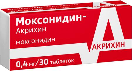 Фото Моксонидин-Акрихин, таблетки покрыт. плен. об. 0.4 мг, 30 шт. Фото Моксонидин-Акрихин, таблетки покрыт. плен. об. 0.4 мг, 30 шт.