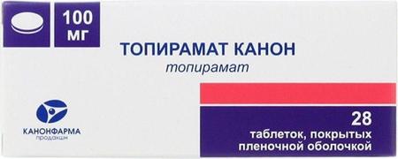 Фото Топирамат, таблетки покрыт. плен. об. 100 мг, 28 шт.