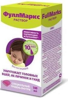 Фото Фулл Маркс, раствор для для уничтожения вшей, 100 мл