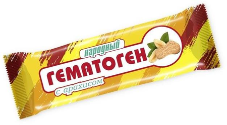 Фото Гематоген Народный Гемаnutген (с арахисом), 40 г