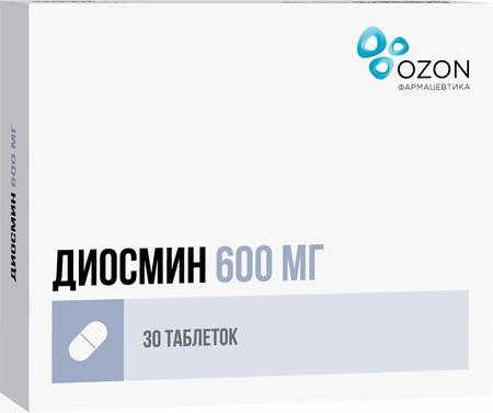 Фото Диосмин, таблетки покрыт. плен. об. 600 мг (Озон), 30 шт. Фото Диосмин, таблетки покрыт. плен. об. 600 мг (Озон), 30 шт.