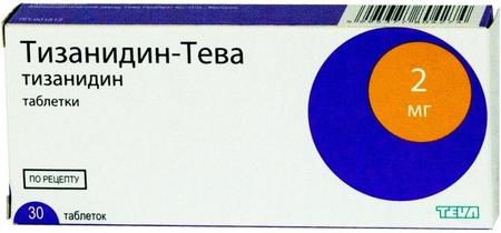 Фото Тизанидин-Тева, таблетки 2 мг, 30 шт.