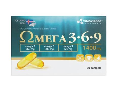 Фото Vitalife/VitaScience Омега 3-6-9 капсулы 1400 мг №30