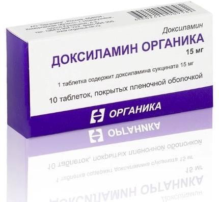 Фото Доксиламин Органика табл п/о плен 15 мг х10 Фото Доксиламин Органика табл п/о плен 15 мг х10