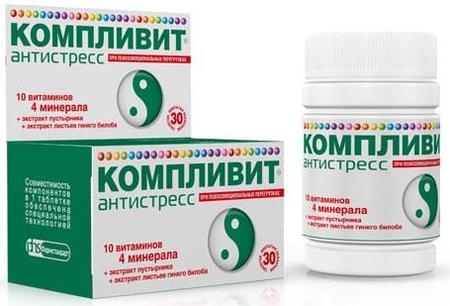 Фото Компливит Антистресс, таблетки, 30 шт.