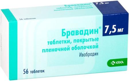 Фото Бравадин, таблетки покрыт. плен. об. 7.5 мг, 56 шт.