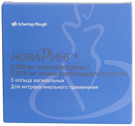 Фото НоваРинг, кольца вагинальные 0.015 мг+0.120 мг/сутки, 3 шт.