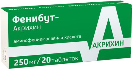 Фото Фенибут-Акрихин, таблетки 250 мг, 20 шт.