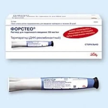 Фото Форстео, раствор для подкожного введения 250 мкг/мл 2,4 мл шпр-ручк 2,4 мл
