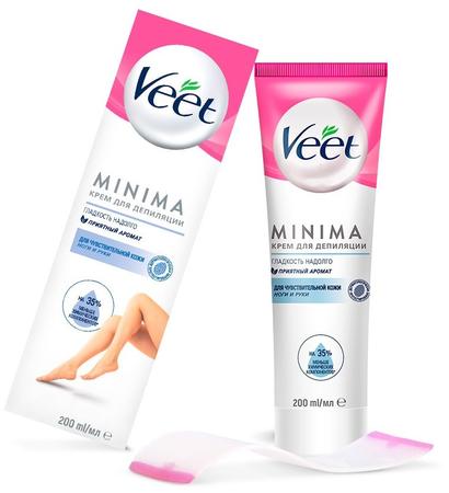Фото Veet MINIMA, крем для депиляции для чувствительной кожи, 200 мл Фото Veet MINIMA, крем для депиляции для чувствительной кожи, 200 мл