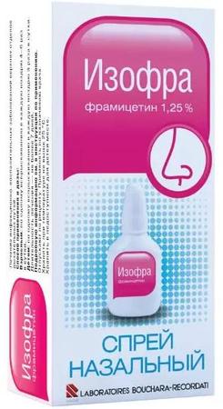Фото Изофра, спрей назальный 1.25%, 15 мл