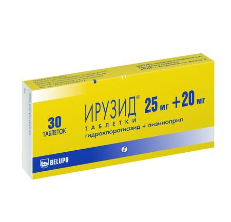 Фото Ирузид, таблетки 20 мг+25 мг, 30 шт.