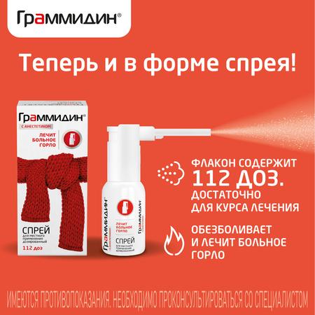 Фото Граммидин с анестетиком Нео, таблетки для рассасывания, 18 шт.