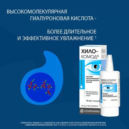 Фото Хило-Комод, раствор увлажняющий офтальмологический бесконсервантный, 10 мл Фото Хило-Комод, раствор увлажняющий офтальмологический бесконсервантный, 10 мл