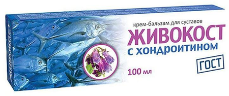 Фото Живокост с хондроитином, крем-бальзам для суставов, 100 мл