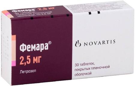 Фото Фемара, таблетки покрыт. плен. об. 2.5 мг, 30 шт.