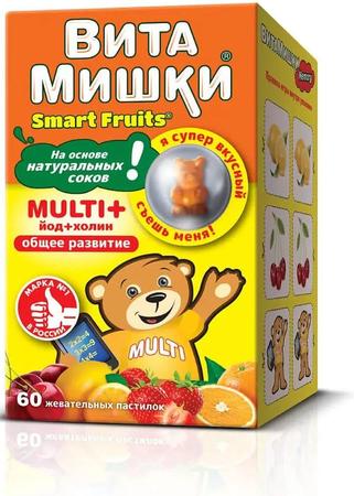 Фото ВитаМишки Мульти Плюс йод+холин, пастилки жевательные, 60 шт.