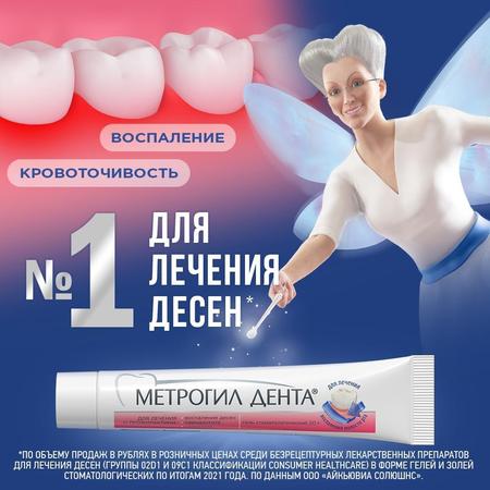 Фото Метрогил Дента, гель стоматологический, 20 г Фото Метрогил Дента, гель стоматологический, 20 г