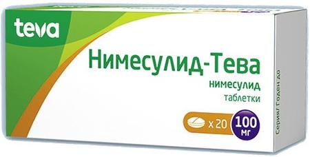 Фото Нимесулид-Тева, таблетки 100 мг, 20 шт.