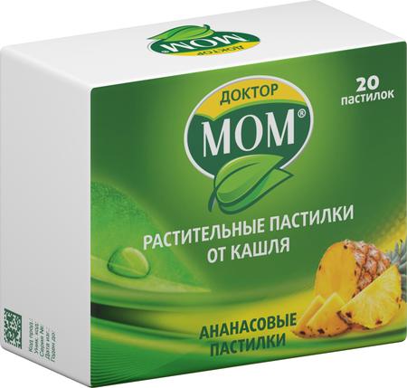 Фото Доктор МОМ, пастилки от кашля (ананас), 20 шт.